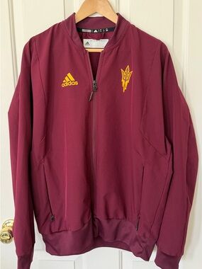 adidas Maroon Varsity Jacket with Gold Logos
Arizona sun devils